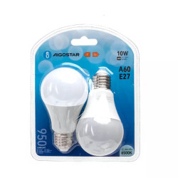 Żarówki LED A60 E27 10W 6500K 2 sztuki zimne światło 950lm
