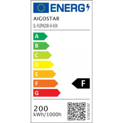 Halogen LED 200W zimne światło 6500K 18000lm IP65 czarny