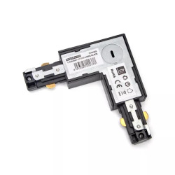 Łącznik L do szyn trójprzewodowych czarny 108x35x18 mm IP20