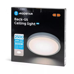Panel LED natynkowy 24W 3000K 2700lm biały do wnętrz
