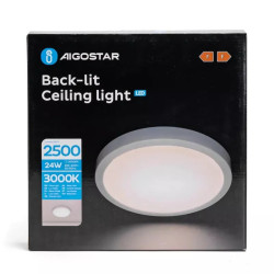 Panel LED natynkowy 24W 3000K 2700lm biały do wnętrz