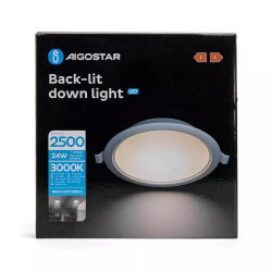 Panel LED podtynkowy 24W 3000K 2700lm do wnętrz biały okrągły