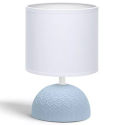 Lampa stołowa ceramiczna biało-niebieska z trzonkiem E14, 40W, 240mm