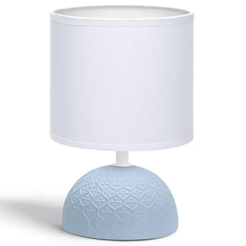 Lampa stołowa ceramiczna biało-niebieska z trzonkiem E14, 40W, 240mm