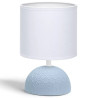 Lampa stołowa ceramiczna biało-niebieska z trzonkiem E14, 40W, 240mm