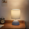 Lampa stołowa ceramiczna biało-niebieska z trzonkiem E14, 40W, 240mm