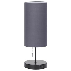 Lampka stołowa 40W czarna z trzonkiem E27 i zasilaniem USB