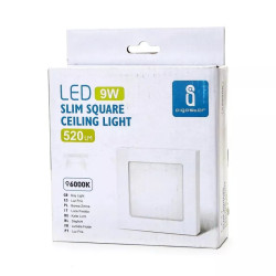 Panel natynkowy LED 9W 6000K biały do montażu wewnętrznego