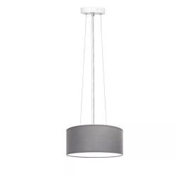 Lampa wisząca z abażurem szarym E27 60W przewód 1,1 m