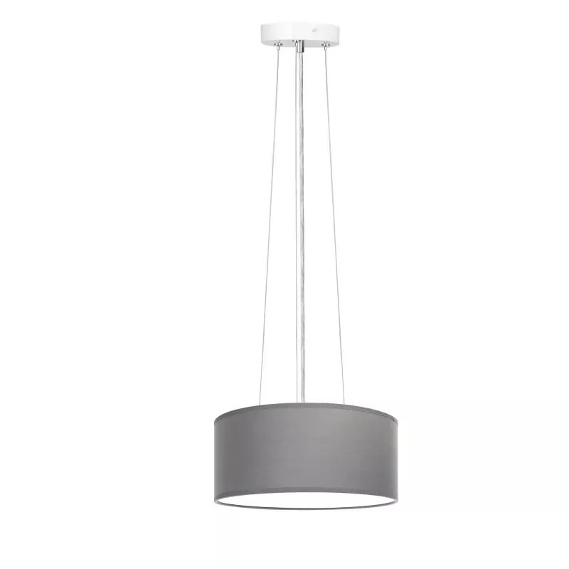 Lampa wisząca z abażurem szarym E27 60W przewód 1,1 m