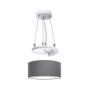Lampa wisząca z abażurem szarym E27 60W przewód 1,1 m
