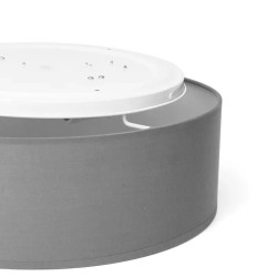 Lampa wisząca z abażurem szarym E27 60W przewód 1,1 m