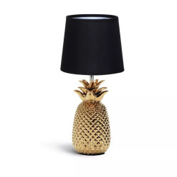 Lampa stołowa ceramiczna z trzonkiem E14, moc max 40W, czarno-złota
