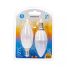 Żarówka LED świeczka C37 E14 4W 3000K 2 sztuki ciepłe światło