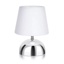 Lampa stołowa metalowa E14 40W biała do wnętrz z kablem 1,5m