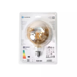 Żarówka LED Filament E27 4W 2200K bursztynowa G125 400lm