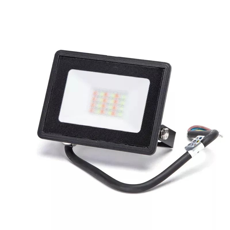 Naświetlacz LED RGB 20W z pilotem, czarny, IP65, 110°