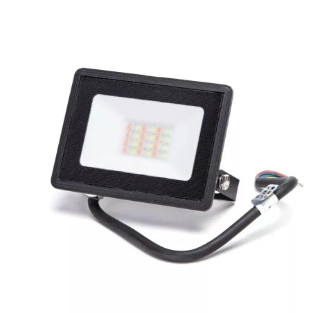 Naświetlacz LED RGB 20W z pilotem, czarny, IP65, 110°