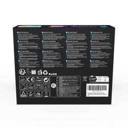 Naświetlacz LED RGB 20W z pilotem, czarny, IP65, 110°