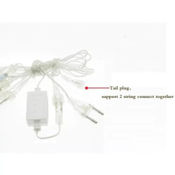 Lampki LED sople 15 cm z efektem padającego śniegu w różnych kolorach