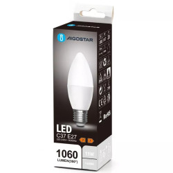 Żarówka świeczka LED C37 E27 11W zimna barwa 1060 lumenów biała