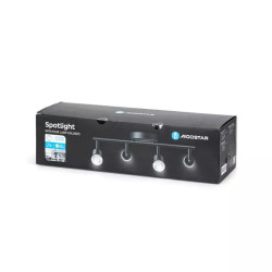 Żyrandol sufitowy czarny z 4 oprawkami GU10, moc 80W