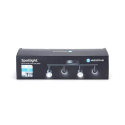 Żyrandol sufitowy czarny z 4 oprawkami GU10, moc 80W