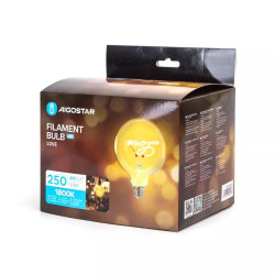 Żarówka LED filamentowa E27 4W ciepła 1800K duża bańka z napisem Love