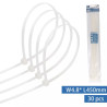 Opaski zaciskowe nylonowe 4,8x450 mm białe 30 sztuk