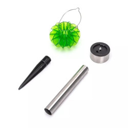 Lampa solarna do ogrodu 0.006W RGB, wys. 36,7cm, srebrna, IP44