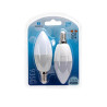 Żarówki LED E14 C37 10W 6500K zimne światło zestaw 2 sztuk
