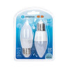 Żarówki LED E27 C37 6W 6500K zimna barwa 2 sztuki