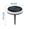 Lampa solarna LED RGB 0,6W z akumulatorem, IP65, 1 sztuka