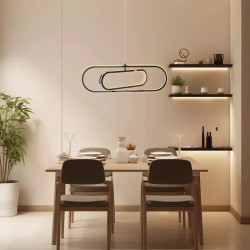 Lampa wisząca LED 35W emitująca ciepłe światło 2700K chromowana