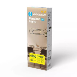 Lampa wisząca LED 35W emitująca ciepłe światło 2700K chromowana