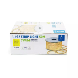 Taśma LED 50m 10mm ciepła 3000K 7W/m zasilanie 230V IP65