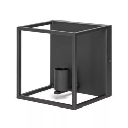 Lampa ścienna metalowa czarna E27 do 40W, kąt 120°, wymiary 22x18x22 cm