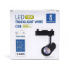 Reflektor LED COB 10W 6500K 800 lm czarny do szyn dwuprzewodowych
