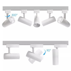 Reflektor LED 10W 4000K 800lm do szyn trójprzewodowych biały