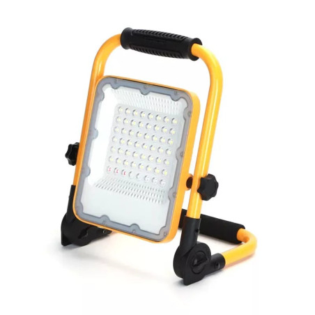 Lampa robocza LED 30W zimna barwa 6500K ładowalna USB żółta