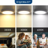 Natynkowy panel LED 18W ciepłe światło 3000K 1880lm biały