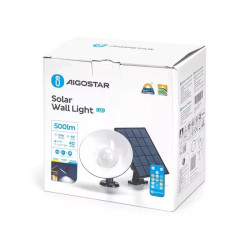 Reflektor LED solarny 50W z regulacją barwy 3000-6500K, czarny