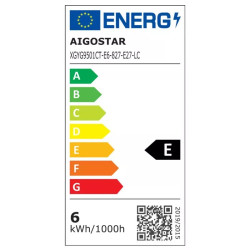 Żarówka LED filamentowa G95 6W 2700K E27 720lm szklana