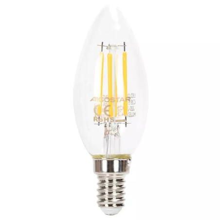 Żarówka LED E14 4W 2700K 400lm filamentowa ściemnialna szklana