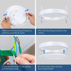 Panel natynkowy LED 12W 3000K okrągły 1190lm biały Tech-LED