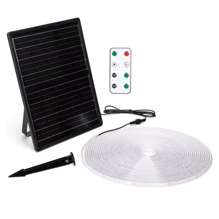 Taśma LED solarna 200W 2700K 20 m z panelem monokrystalicznym