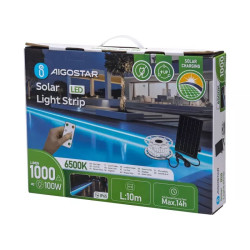 Taśma LED solarna 200W 2700K 20 m z panelem monokrystalicznym
