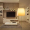 Lampa stojąca 150 cm biały z abażurem i oprawką E27 max 60W