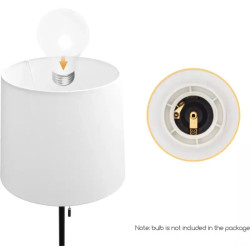Lampa stojąca 150 cm biały z abażurem i oprawką E27 max 60W