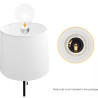 Lampa stojąca 150 cm biały z abażurem i oprawką E27 max 60W
